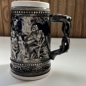 Vintage blue gray&white beer stein IT 3414